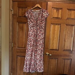 Current Air Floral Maxi Dress in Red and White